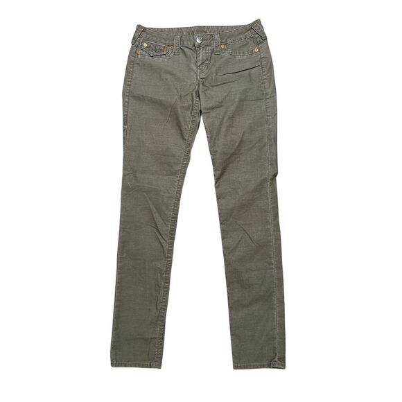 True Religion Women’s Jodie Skinny Jeans - Green / Tan Color‎ Y2K Unique - 31 - Picture 3 of 8